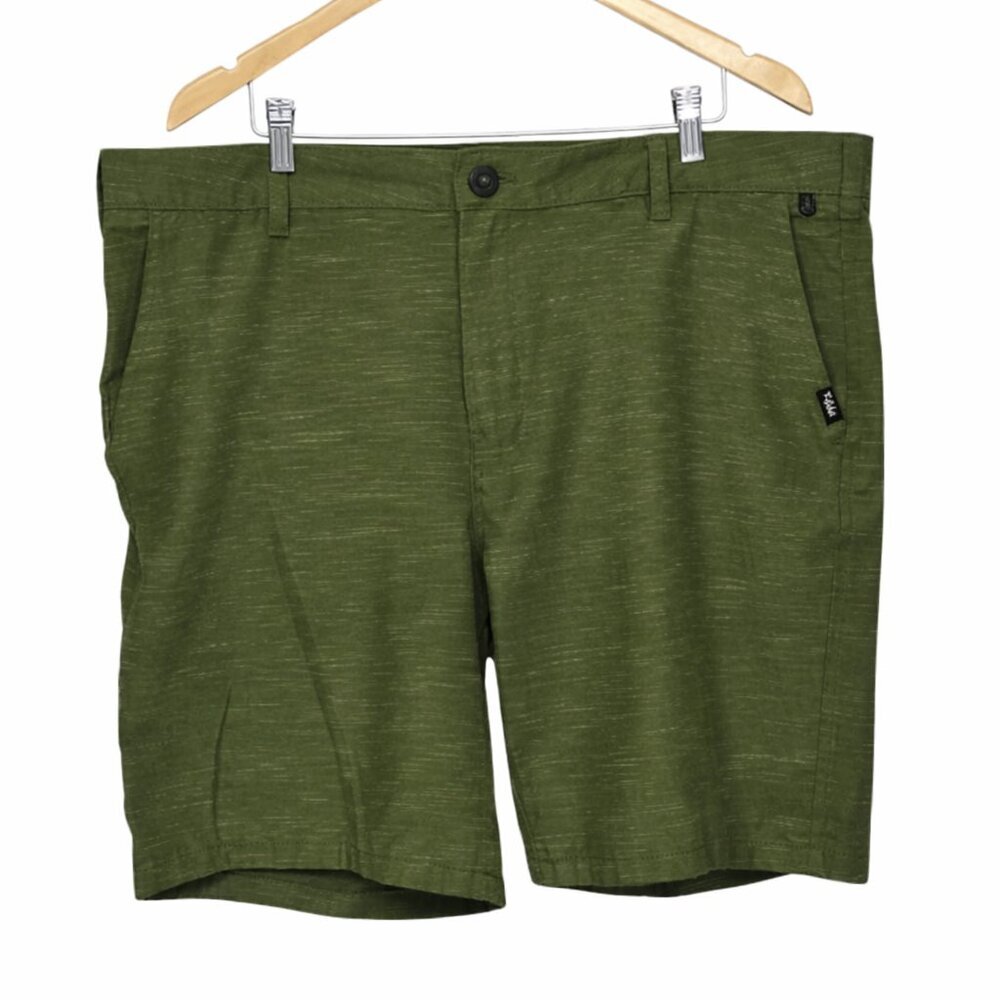 FarWest Men’s Casual Shorts Olive Green Size 40 Stretch Utility Safari